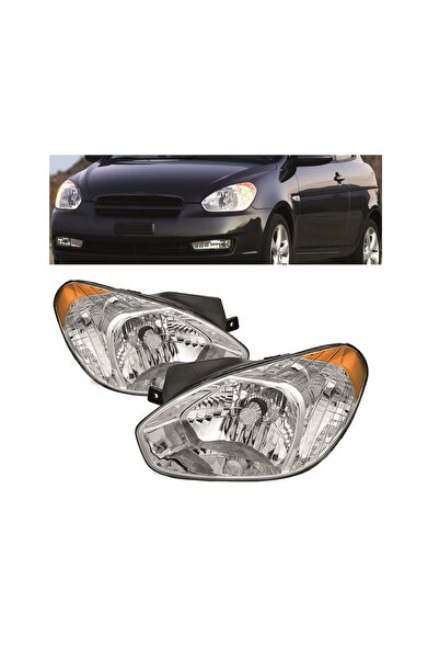 NS Nilser Auto Parts Hyundai Accent Era Sarı Elektırıklı Far Sağ-Sol Set 2007-2009