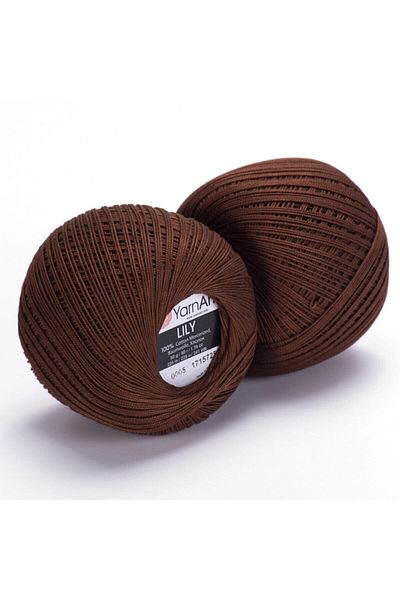 Yarnart Lily - Mercerized Lace Σχοινί Κόκκινο Καφέ-005