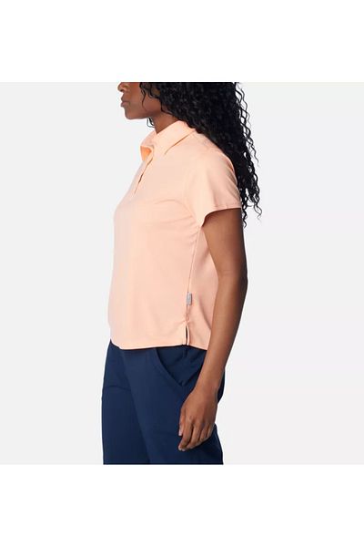 Columbia Tricou de damă din bumbac cu gât polo - mânecă scurtă, roz, casual 2070251 -807