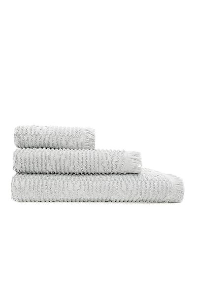 Green Black by Ecocotton Anisa Grey 100% βαμβακερό ζακάρ 3 τεμαχίων σετ πετσετών μπάνιου