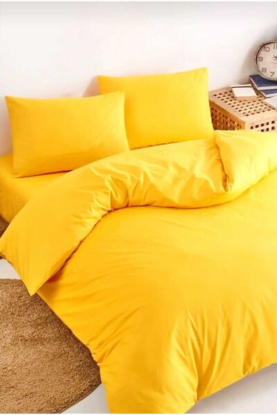 MORRİVAL SINGLE YELLOW 90X190 TIRE SHEET DUVET SET, 90X190 TIRE SHEET SET