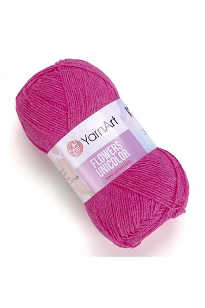 Yarnart Λουλούδια Unicolor - Πλεκτό Χέρι Νήμα Φούξια-739