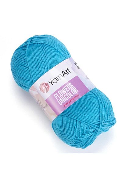 Yarnart Flowers Unicolor - Hand Knitting Thread Turquoise-754