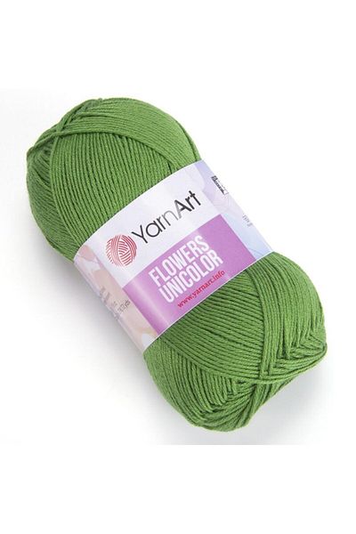 Yarnart Λουλούδια Unicolor - Πλεκτό Χέρι Νήμα Πράσινο-759