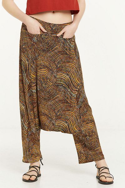 Clandestino Yellow Bohemian Shalwar Trousers - Elastic Waist