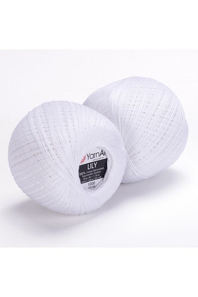 Yarnart Lily - Mercerized Lace Thread Optical White-1000