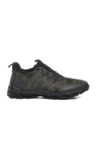 AYAKMOD 152-01434 Men's Camouflage Sneakers - Black Khaki