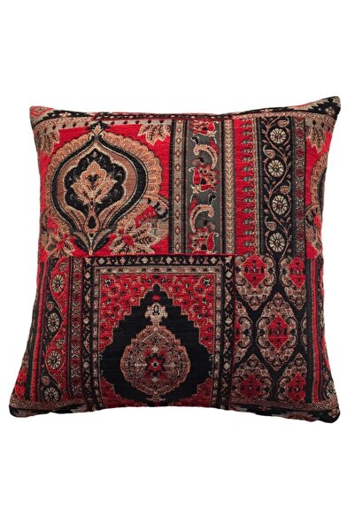 PİLLOWS STORE Kilim Desenli Kırmızı Kırlent Kılıfı 45cm*45cm