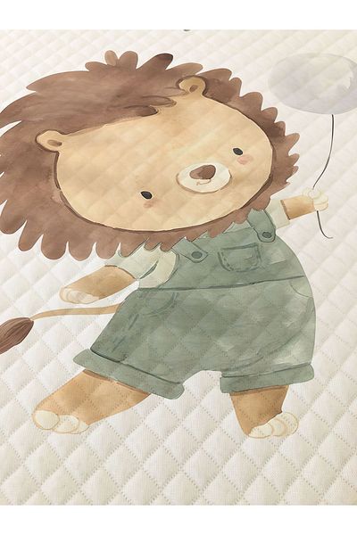 Evmila Lion Patterned, Printed Single and Children's Pique Set