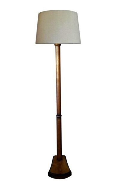 Lambada Masif Ahşap Tek Ayaklı Lambader-antik Serisi- ( Kemik/ Açık Ceviz)