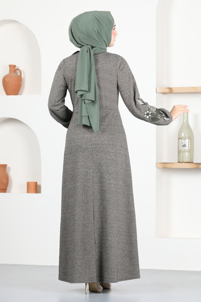 ModaMerve Mink Lace up Dress - Msl8006