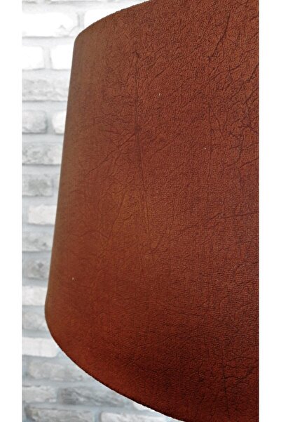 Lambada Antik Serisi 3 Ayaklı Lambader ( Kiremit/ Koyu Ceviz Masif Ayak)