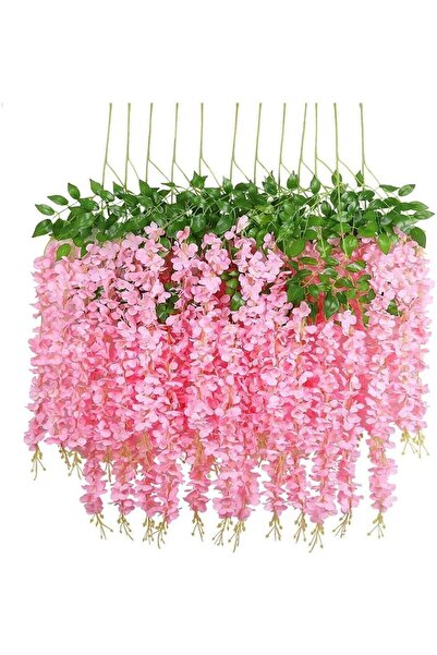 fesleğen çiçek Yapay Sarkan Akasya Çiçeği 100 Cm Pembe 12 Li Paket AKASYA 12Lİ