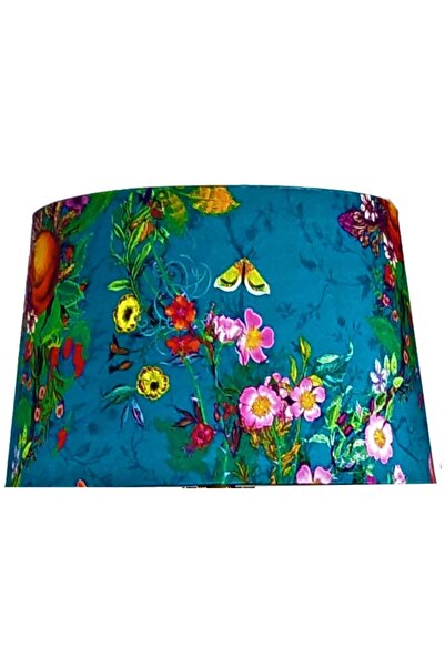 Genel Markalar Mavi Lady Serisi Kumaş Lambader Abajur Şapkası