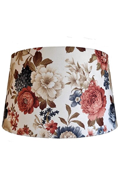 Lambada Torna Ayaklı El Yapımı Masif Lambader (çiçek Desen-açık Ceviz)