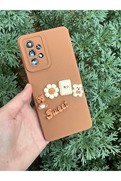 Aksesuarda Moda حافظة سيليكون متوافقة مع هاتف سامسونج A32 مع شكل الدبدوب اللطيف