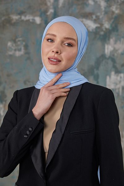 Differenza Χτενισμένο Βαμβακερό Σάλι Baby Blue