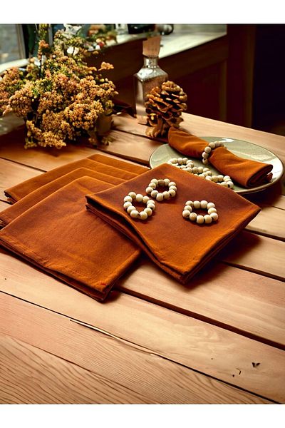 NDC HOME Σετ χαρτοπετσέτας Cinnamon Premium 6 τεμαχίων (ΜΕ ΔΩΡΟ ΠΟΡΤΑΛΑ) 40x40
