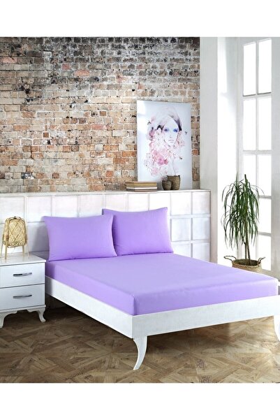 Good Morning Kék dupla rugalmas lepedő és párnahuzat - 160x200