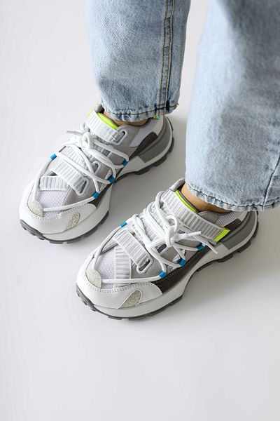 Limoya Pantofi de damă Nely White Asimetric cu șireturi, pantofi sport pentru femei