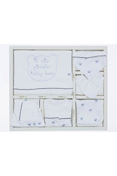 Gaye Bear Embroidered 10-Piece Bodysuit Set for Baby Boy - Hospital Exit 6632