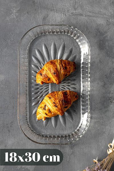 Vienev 1 Oval Glass Serving and Presentation Plate