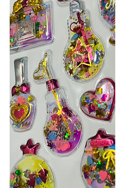 karinabest Giraffe Üç Boyutlu Simli Metalik Çıkartma Etiket Sticker Shining B...