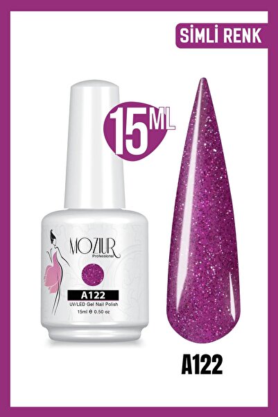 MOZIUR Kalıcı Oje Uv Led A122 (SİMLİ RENK) 15ml