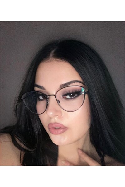 Shoptikk Mavi Işık Filtreli Numarasız Cat Eye Gözlük