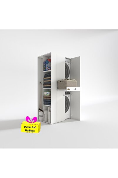 Kenzlife Çamaşır-Kurutma Makinesi Dolabı Ahi Evran Sol Byz 187*090*60 Çekmece...