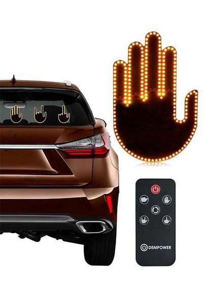 DEMPOWER Car Rear Window Led Hand Reflector