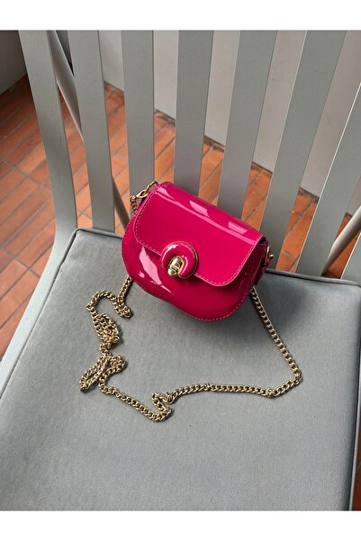 minebag Fuchsia Mini Popy Women's Crossbody Bag - Chain Strap