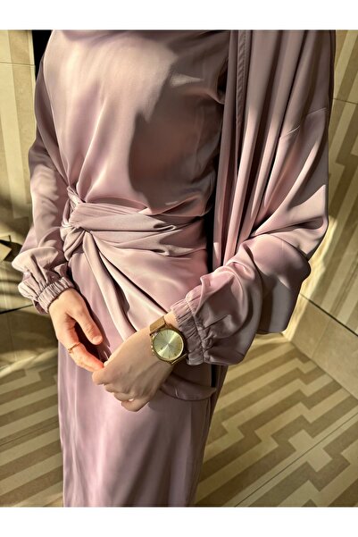 selvi wear with love طقم عباية 4 قطعفستان، شال، فستان بدون أكمام وشال ربط الخصر