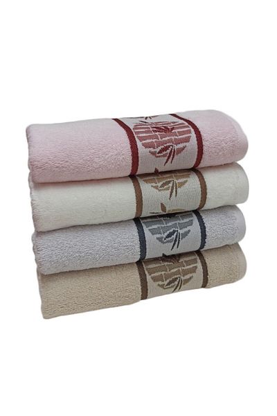 Özdilek Bonsai Bamboo Towel 4 Pieces - Beige Gray Pink Cream