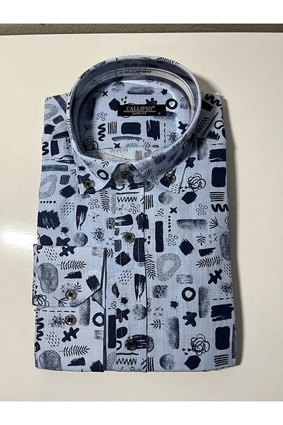 Pi Giyim Ανδρικό πουκάμισο καρό Slim Fit - Μακρυμάνικο, γιακά με κουμπιά, βαμβακερό εύκολο σιδέρωμα