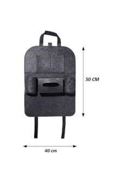 HeiN 2 Pieces Vehicle Interior Seat Back Organizer Black Color