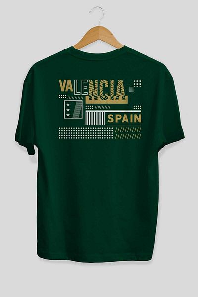 Ankhises Valencia Πίσω στάμπα Σμαραγδένιο Πράσινο Μπλουζάκι Oversize Ανδρικό Γυναικείο λαιμόκοψη
