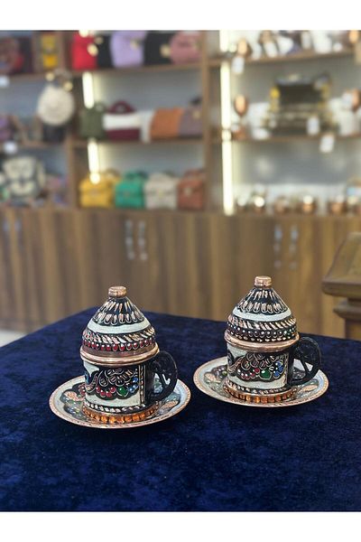GABAALTI Copper Embroidered Double Cup Set