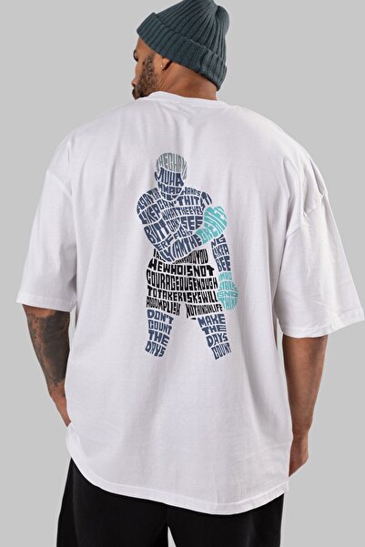 Ankhises The Champ Muhammad Ali З тильним принтом Біла Oversize футболка Unis...
