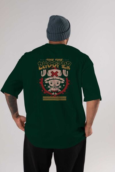 Ankhises Chooper Rear Štampano Emerald Green Oversize kroj T-shirt Unisex Muš...