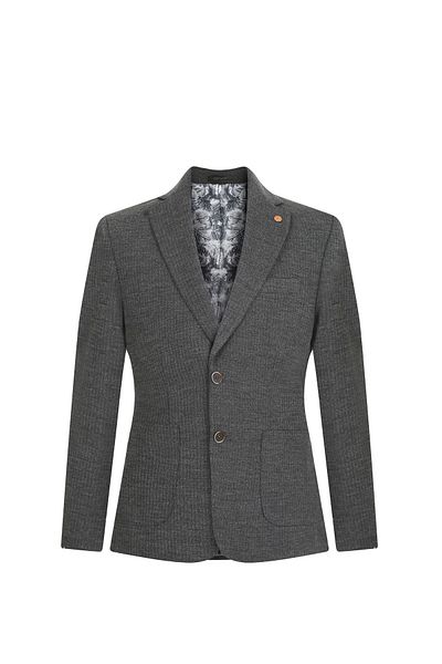 ACTUAL Slim Fit Blazer Single Jacket 7147-7 Black