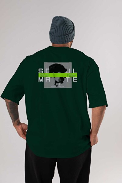 Ankhises Smaragdno zelena srodna duša Oversize kroj T-shirt - Muškarci Žene o...