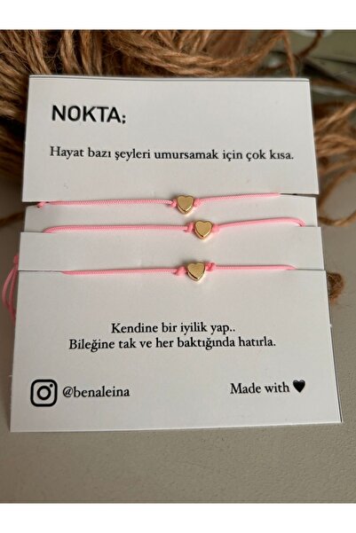 Ben Aleina 3’lü kalp sembollü dostluk bilekliği arkadaşlık bilekliği NOKTA SE...