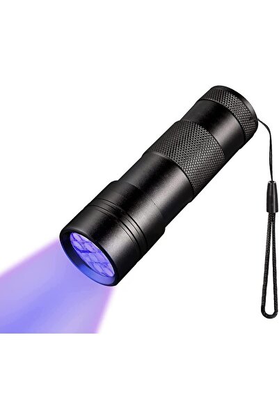 TAREZ Ultraviyole Fener, Mor Işık Fener 12 Led , 395 Nm Uv Fener