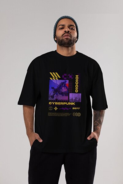 Ankhises Μπλουζάκι Cyberpunk Black Oversize Unisex - Ανδρικά / Γυναικεία - Μπ...