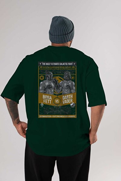 Ankhises Rumble In Darkside Back Štampano Emerald Green Oversize kroj T-shirt...