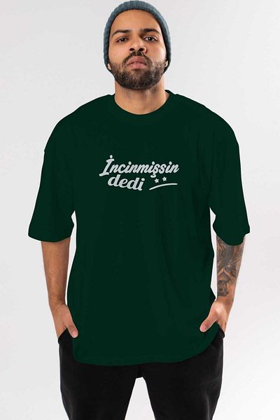 Ankhises Tricou supradimensionat Said You're Hurt Green Smarald - Gât crew pentru bărbați și femei