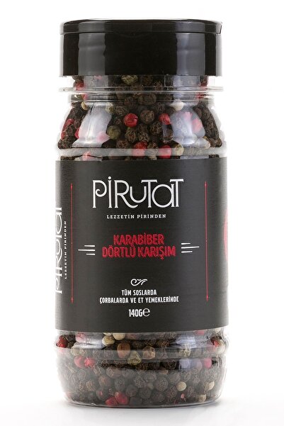 pirutat Karışık Renkli 4 Renk Tane Karabiber 140 gr Flip Top Kapak