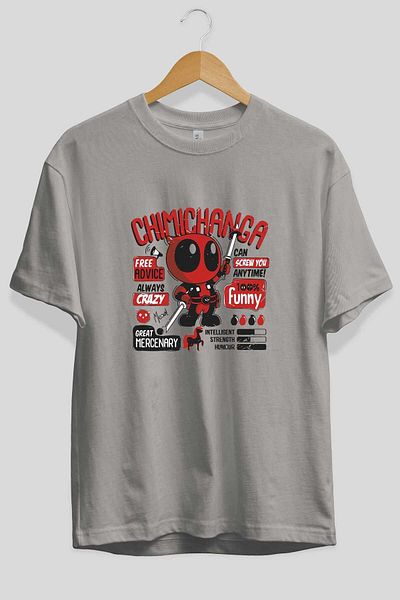 Ankhises Deadpool 9 - Tricou supradimensionat din bumbac cu decolteu rotund, bărbați și femei