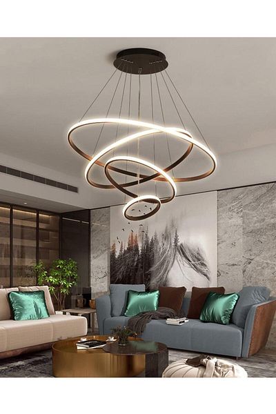 Sanctum hellin Black 4-Piece New White Ultra Super LED Chandelier